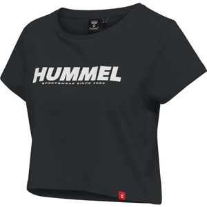 Hummel - hmllegacy - T-shirt - Cropped - Jersey - Zwart