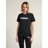 Hummel - hmlLEGACY - T-shirt - Zwart - Katoen - Gedrukt Logo