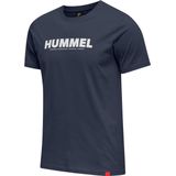 Hummel - hmllegacy - T-shirt - Zwart - Katoen - Gedrukt Logo