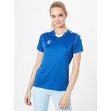 Hummel - Tricot - Blauw/Wit - Sporttop - Ronde Hals - Normale Pasvorm