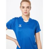 Hummel - Tricot - Blauw/Wit - Sporttop - Ronde Hals - Normale Pasvorm