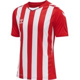 Hummel - Hmlcore XK Striped Jersey S/S - Sporttop - True Red/White