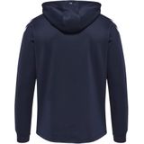 Hummel - Sportsweatvest - Marine/Wit - Met Capuchon - Lange Mouw