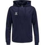 Hummel - Sportsweatvest - Marine/Wit - Met Capuchon - Lange Mouw