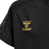 Hummel - Cima Xk - T-shirt - Zwart - Interlock Stof - Logo en Chevronprint