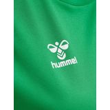 Hummel - Functioneel Shirt - Grasgroen/Wit - Ronde Hals - Normale Pasvorm