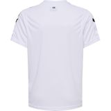 Hummel - Core XK - Functioneel Shirt - Zwart/Wit/Wolwit - Jersey, V-hals, Kwartmouw