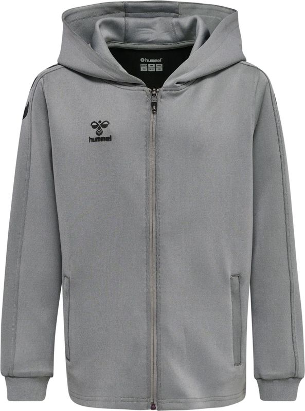 Hummel - hmlCORE XK POLY ZIP HOOD SWEAT - Kids - Zwart - Polyester