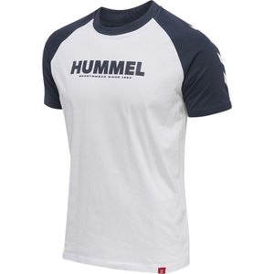 Hummel - Legacy Blocked - T-shirt - Rood - Katoen/Polyester
