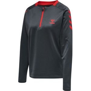 Hummel Action Poly Half Zip Sweat Dames - Sporttruien - zwart/rood - Vrouwen