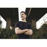 Newline - Shirt - Zwart/Wit - Gerecycled Materiaal - Ronde Hals - Kwartmouw