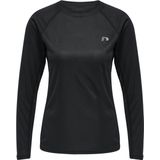 Newline - Core Running - T-shirt - Zwart - Lange Mouwen, Duurzaam Mesh Jersey, Reflecterende Logo-opdruk