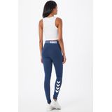 Hummel - Hmlte Maja Mid Waist Leggings - Insignia Blue - Katoen