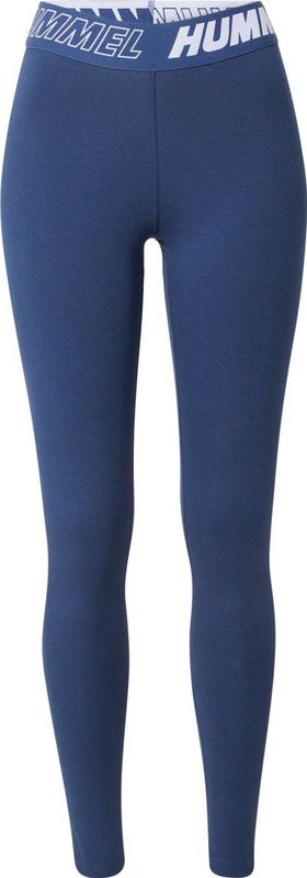 Hummel - Hmlte Maja Mid Waist Leggings - Insignia Blue - Katoen
