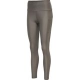 Hummel - Tola Leggings - Grijs - Polyester - Hoge Taille met Zijvak