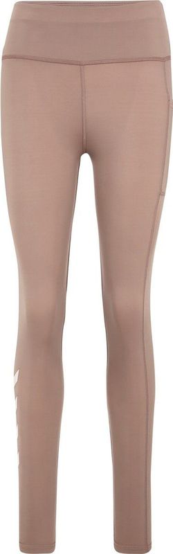 Hummel - Tola Leggings - Grijs - Polyester - Hoge Taille met Zijvak