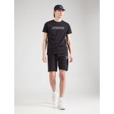 Hummel - TE Callum - T-shirt - Zwart - Katoen/Polyester - Grafische Print