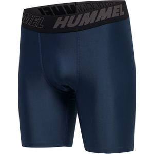 hummel Hmlte Topaz Tight Shorts Heren, Insignia Blue, S, Blauwe badge