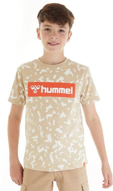 Hummel T-Shirt - hmlCarter - Beige Camo - Hummel - 5 jaar (110) - T-Shirts