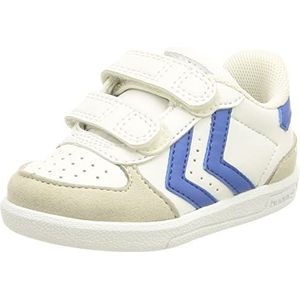 hummel Uniseks baby Victory sneakers, Wit Blauw, 19 EU