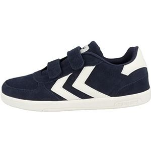 hummel Unisex Victory Suede Sneaker, Zwart IRIS, 1 UK, Zwarte Iris, 34 EU