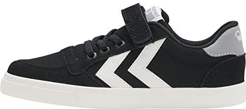 Hummel - Slimmer Stadil Low - Sneakers - Zwart - Canvas en PU-suède