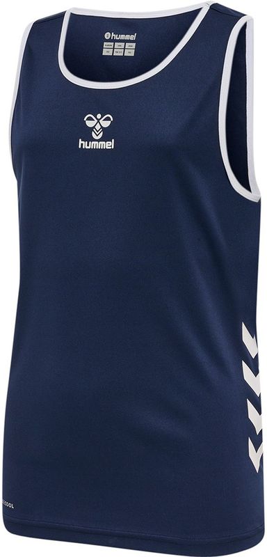 Hummel - Functioneel Shirt - Marine/Wit - Mouwloos - Normale Pasvorm