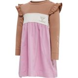 hummel - hmljamila Jurk - Kleurblok - Biologisch Katoen - Lange Mouwen