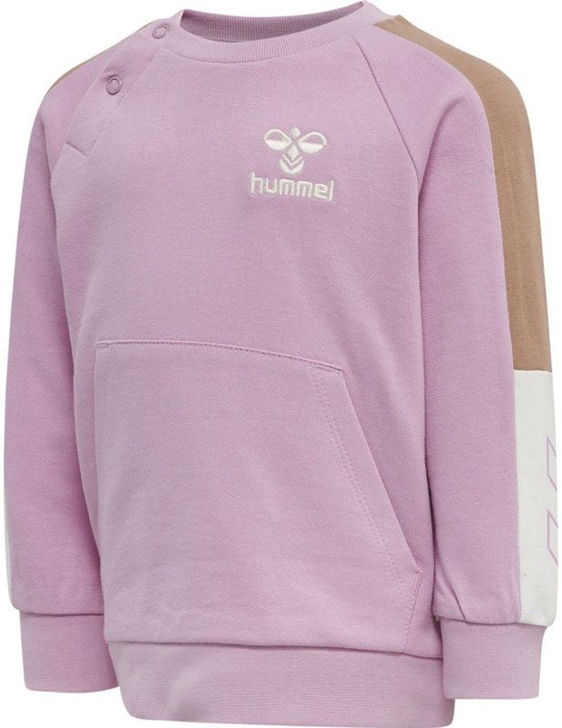 Hummel - hmlANJU - Sweatshirt - Biologisch Katoen - Drukknoopsluitingen - Raglanmouwen