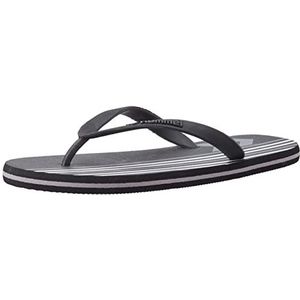 HUMMEL Unisex Multi Stripe FLIP Flop Slipper, Black, 44,5 EU, zwart, 44.5 EU