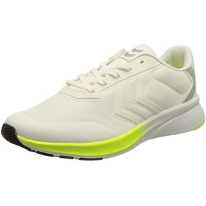 hummel Uniseks Flow Breather sneakers, White Safety Yellow, 36 EU