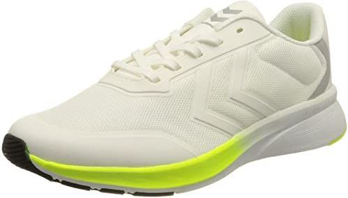 hummel Uniseks Flow Breather sneakers, White Safety Yellow, 36 EU