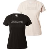 Hummel - Cali - T-shirt - Zwart - Katoen - 2 Eenheden