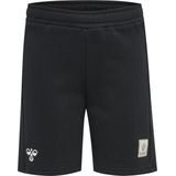 Hummel - Kinder Shorts - Katoen - Geborstelde Achterkant - Bedrukt Logo