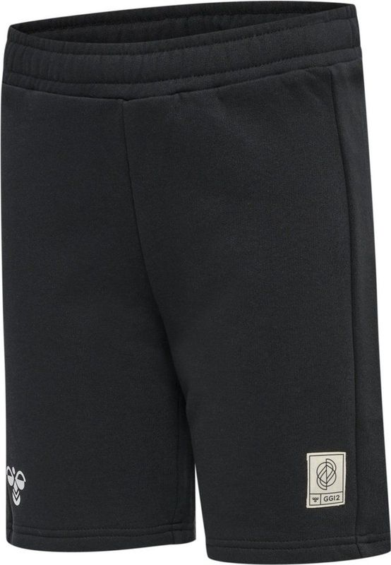 Hummel - Kinder Shorts - Katoen - Geborstelde Achterkant - Bedrukt Logo