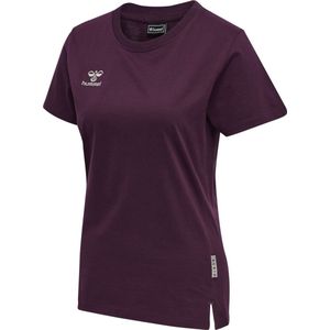 Hummel Damen T-Shirt Hmlmove Grid Cot T-Shirt S S Woman Grape Wine