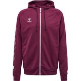 Hummel Move Grid Cotton Zip Hoodie - Sporttruien - bordeaux - Unise