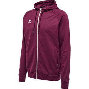 Hummel Move Grid Cotton Zip Hoodie - Sporttruien - bordeaux - Unise