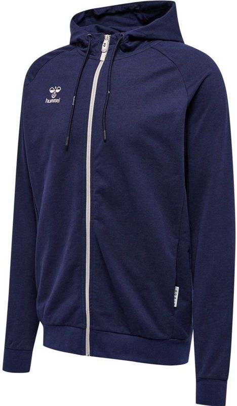 hummel - hmlMOVE GRID COTTON ZIP HOODIE - Sweater - Grijs - Katoenmix