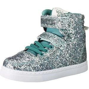 hummel Slimmer Stadil Glitter Jr Sneakers voor kinderen, uniseks, Mineral Blue, 26 EU