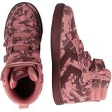 Sneakers - Enkelhoog - Bloemenprint - Leer en Suède