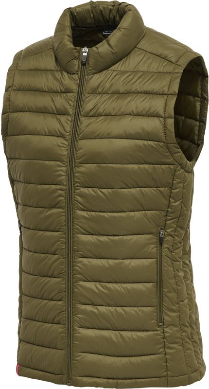 Hummel - Red Quilted - Vest - Rood - Gewatteerd, Polyamide, Ritssluiting