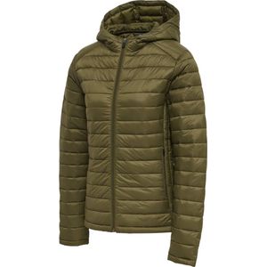Hummel - Hmlred Quilted Hood Jacket - Dames Jacke - Donkergroen