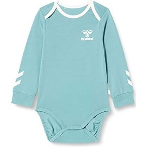 hummel Hmlmaule Body L/S Baby and Peddler T-shirt Set, Mineral Blue, 80 EU