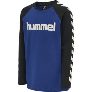 hummel - hmlBOYS T-Shirt - Langarm - Blauw - Katoenmix