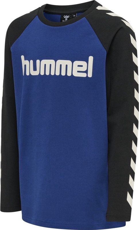hummel - hmlBOYS T-Shirt - Langarm - Blauw - Katoenmix