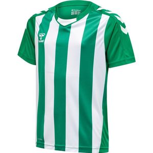Hummel - Core XK - Functioneel Shirt - Groen/Wit - V-hals - Kwartmouw