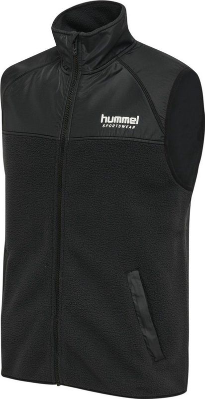 Hummel - Hmllgc Charley - Fleece Gilet - Zwart - Strickfleece met Geweven Inzetten