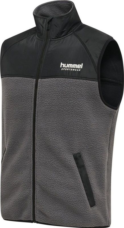 Hummel - Hmllgc Charley - Fleece Gilet - Blackened Pearl - Hoog Kraag, Gevoerde Zakken