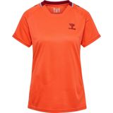 Hummel Ongrid Poly Shirt Dames - sportshirts - oranje - Vrouwen